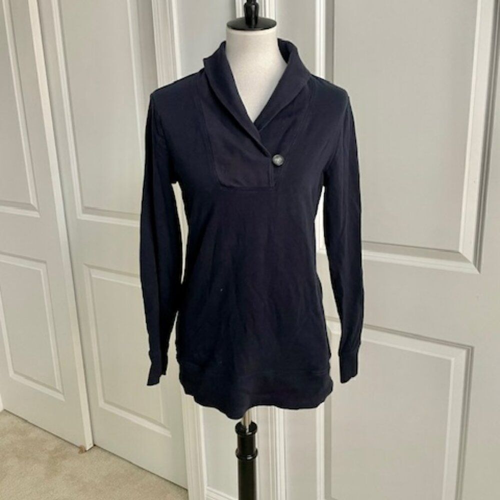 Banana Republic Blue Roll Neck Long Sleeve Top Size Large